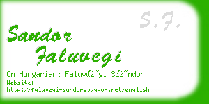 sandor faluvegi business card